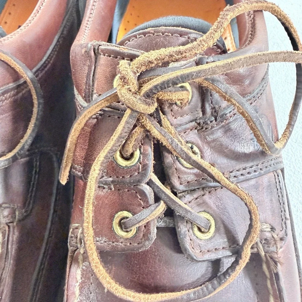 Timberland 3-Eye‎ Lug Brown Leather Boat Shoe Mens Size 13 M